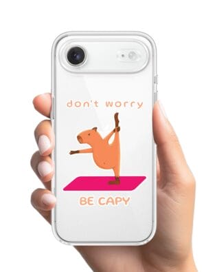 Etui do iPhone Air przeźroczyste, silikonowe Flexi, kapibara