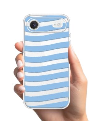 Etui do iPhone Air przeźroczyste, silikonowe Flexi,  Summer Patterns, fale morskie