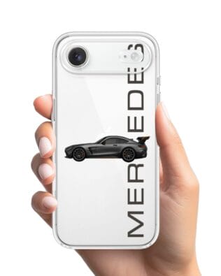 Etui do iPhone Air przeźroczyste, silikonowe Flexi, Szybkie Auta, Stalowe AMG-GT