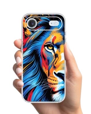 Etui do iPhone Air przeźroczyste, silikonowe Flexi, Dzika Mandala, Lwie spojrzenie