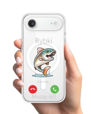 Etui do iPhone Air z MagSafe przeźroczyste, silikonowe Flexi, rybki dzwonią