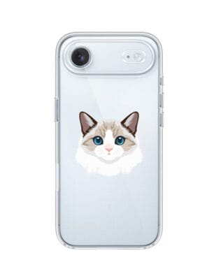 Etui do iPhone Air przeźroczyste, silikonowe Flexi, kot birmański