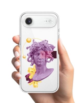Etui do iPhone Air przeźroczyste, silikonowe Flexi, antyczna figura, meduza