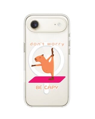 Etui do iPhone Air z MagSafe przeźroczyste, silikonowe Flexi, kapibara