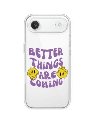 Etui do iPhone Air przeźroczyste, silikonowe Flexi, better things are coming