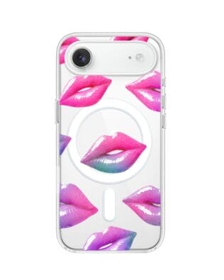 Etui do iPhone Air z MagSafe przeźroczyste, silikonowe Flexi, hologramowe usta