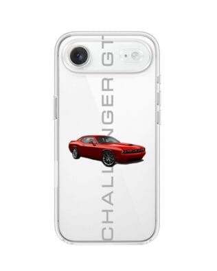 Etui do iPhone Air przeźroczyste, silikonowe Flexi, Szybkie Auta, czerwony Challenger GT