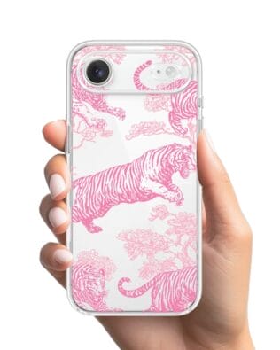 Etui do iPhone Air przeźroczyste, silikonowe Flexi, Mystic, Różowe tygrysy