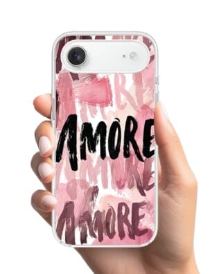 Etui do iPhone Air z MagSafe przeźroczyste, silikonowe Flexi, Positive Vibes, Amore Amore