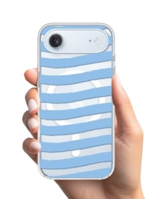 Etui do iPhone Air z MagSafe przeźroczyste, silikonowe Flexi, fale morskie