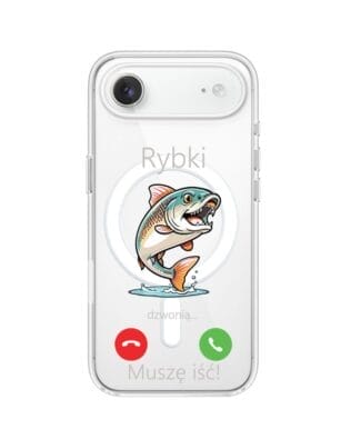 Etui do iPhone Air z MagSafe przeźroczyste, silikonowe Flexi, rybki dzwonią