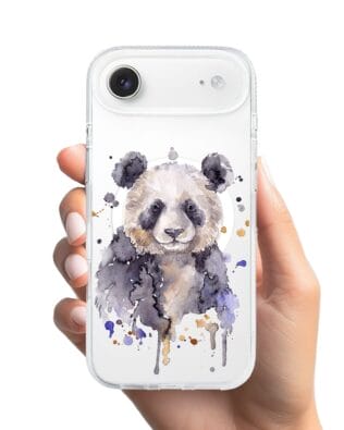 Etui do iPhone Air z MagSafe przeźroczyste, silikonowe Flexi, Akwarelowe Zoo, Panda