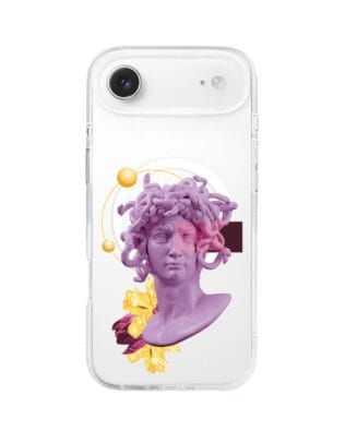 Etui do iPhone Air z MagSafe przeźroczyste, silikonowe Flexi, antyczna figura, meduza