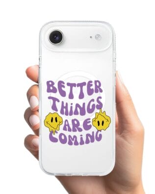Etui do iPhone Air z MagSafe przeźroczyste, silikonowe Flexi, better things are coming