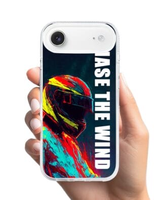 Etui do iPhone Air z MagSafe przeźroczyste, silikonowe Flexi, Bikers, Chase The Wind
