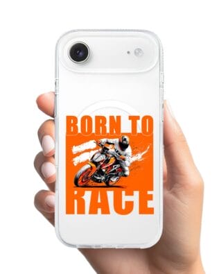 Etui do iPhone Air z MagSafe przeźroczyste, silikonowe Flexi, Bikers, Ścigacz
