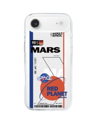 Etui do iPhone Air z MagSafe przeźroczyste, silikonowe Flexi, bilet na Mars