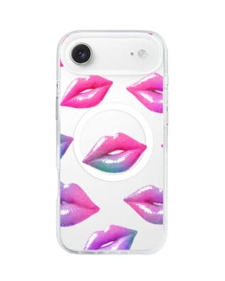 Etui do iPhone Air z MagSafe przeźroczyste, silikonowe Flexi, hologramowe usta