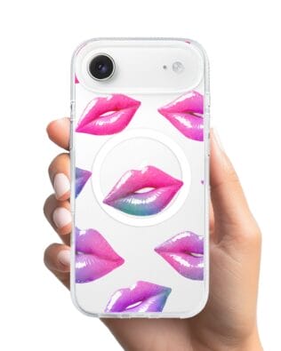 Etui do iPhone Air z MagSafe przeźroczyste, silikonowe Flexi, hologramowe usta