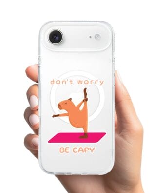 Etui do iPhone Air z MagSafe przeźroczyste, silikonowe Flexi, kapibara