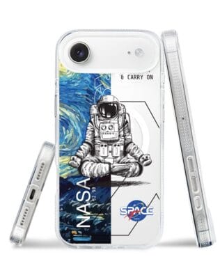 Etui do iPhone Air z MagSafe przeźroczyste, silikonowe Flexi, keep calm in Cosmos