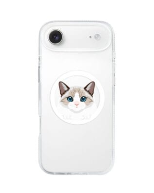 Etui do iPhone Air z MagSafe przeźroczyste, silikonowe Flexi, kot birmański