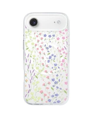 Etui do iPhone Air z MagSafe przeźroczyste, silikonowe Flexi, kwiaty polne