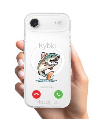 Etui do iPhone Air z MagSafe przeźroczyste, silikonowe Flexi, rybki dzwonią