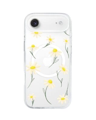 Etui do iPhone Air z MagSafe przeźroczyste, silikonowe Flexi, stokrotki