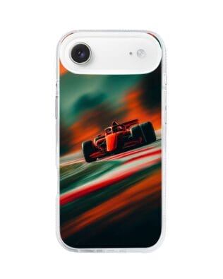 Etui do iPhone Air z MagSafe przeźroczyste, silikonowe Flexi, Szybkie Auta, Wyścig F1