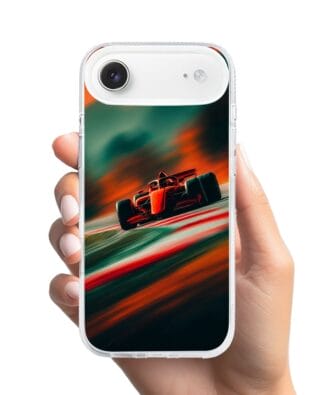 Etui do iPhone Air z MagSafe przeźroczyste, silikonowe Flexi, Szybkie Auta, Wyścig F1