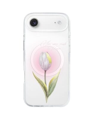 Etui do iPhone Air z MagSafe przeźroczyste, silikonowe Flexi, tulipan