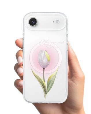 Etui do iPhone Air z MagSafe przeźroczyste, silikonowe Flexi, tulipan