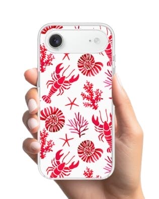 Etui do iPhone Air z MagSafe przeźroczyste, silikonowe Flexi, krab, muszle