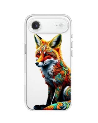 Etui do iPhone Air przeźroczyste, silikonowe Flexi, Dzika Mandala, Lis