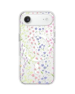 Etui do iPhone Air z MagSafe przeźroczyste, silikonowe Flexi, kwiaty polne