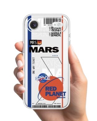 Etui do iPhone Air przeźroczyste, silikonowe Flexi, bilet na Mars