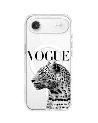 Etui do iPhone Air z MagSafe przeźroczyste, silikonowe Flexi, Positive Vibes, Tygrys Vogue