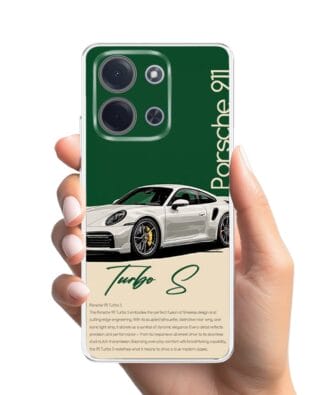 Etui do Xiaomi POCO C85 przeźroczyste, silikonowe Flexi, Szybkie Auta, Elegancja 911