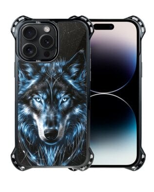 Etui do iPhone 14 Pro Max IBIZU DropGuard Ultra z MagSafe, Wilki, Lodowy Wilk