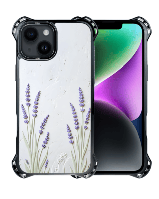 Etui do iPhone 14 Plus IBIZU DropGuard Ultra z MagSafe, Relief Garden, Prowansalska lawenda