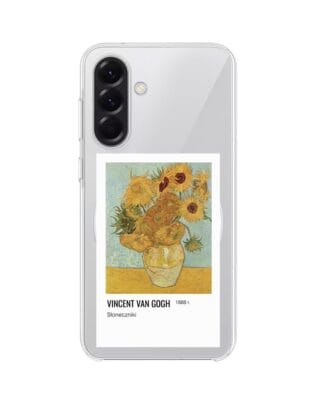 Etui do Samsung Galaxy A57 z MagSafe przeźroczyste, silikonowe Flexi, słoneczniki