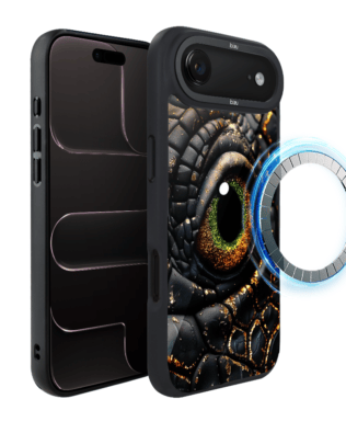 Etui do iPhone Air IBIZU DropGuard Matt z MagSafe, Smoki, Amber Dragon