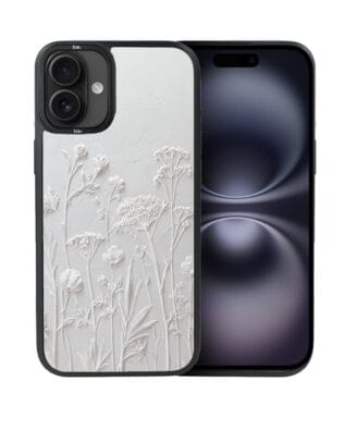 Etui do iPhone 16 Plus IBIZU DropGuard Matt z MagSafe, Relief Garden, Suszone kwiaty polne