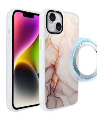 Etui do iPhone 14 Plus IBIZU DropGuard Matt z MagSafe, Ethereal Essence, Różany alabaster