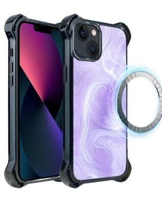 Etui do iPhone 13 IBIZU DropGuard Ultra z MagSafe, Ethereal Essence, Lawendowy wir