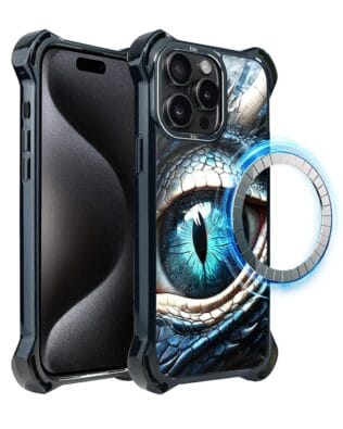 Etui do iPhone 15 Pro IBIZU DropGuard Ultra z MagSafe, Smoki, Oko lodowego smoka