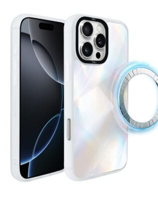 Etui do iPhone 16 Pro IBIZU DropGuard Matt z MagSafe, Ethereal Essence, Opalizujący diament