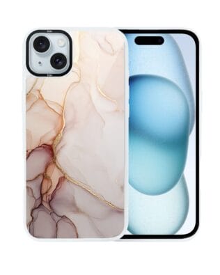 Etui do iPhone 15 IBIZU DropGuard Matt z MagSafe, Ethereal Essence, Różany alabaster