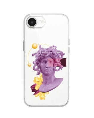 Etui do iPhone 17e przeźroczyste, silikonowe Flexi, antyczna figura
